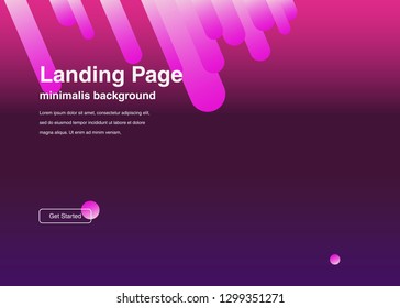 Minimal geometric background Dynamic shapes composition for landing page