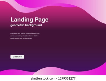 Minimal geometric background Dynamic shapes composition for landing page