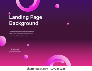 Minimal geometric background Dynamic shapes composition for landing page