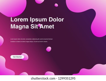 Minimal geometric background Dynamic shapes composition for landing page