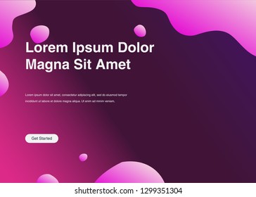 Minimal geometric background Dynamic shapes composition for landing page