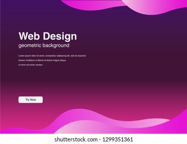 Minimal geometric background Dynamic shapes composition for landing page