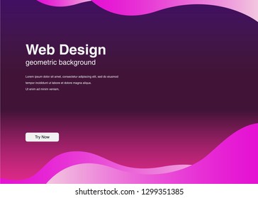 Minimal geometric background Dynamic shapes composition for landing page