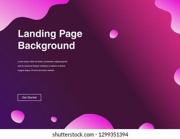 Minimal geometric background Dynamic shapes composition for landing page