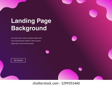 Minimal geometric background Dynamic shapes composition for landing page