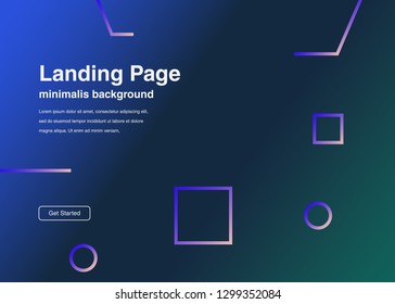 Minimal geometric background Dynamic shapes composition for landing page