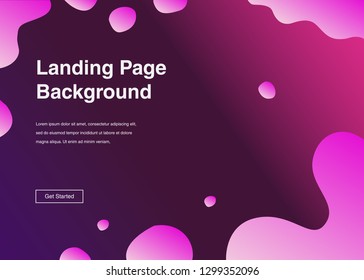 Minimal geometric background Dynamic shapes composition for landing page