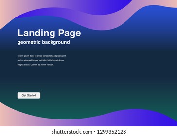 Minimal geometric background Dynamic shapes composition for landing page