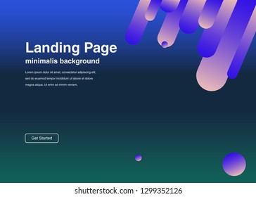 Minimal geometric background Dynamic shapes composition for landing page
