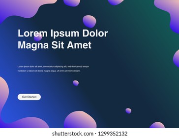 Minimal geometric background Dynamic shapes composition for landing page