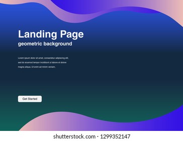 Minimal geometric background Dynamic shapes composition for landing page
