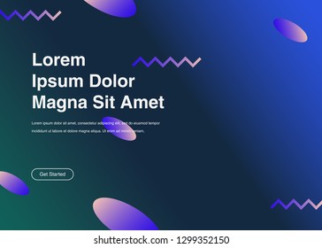 Minimal geometric background Dynamic shapes composition for landing page