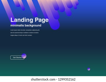 Minimal geometric background Dynamic shapes composition for landing page