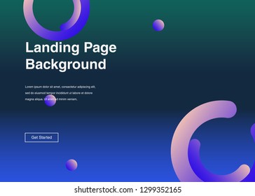 Minimal geometric background Dynamic shapes composition for landing page