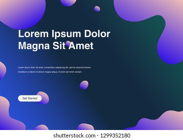 Minimal geometric background Dynamic shapes composition for landing page