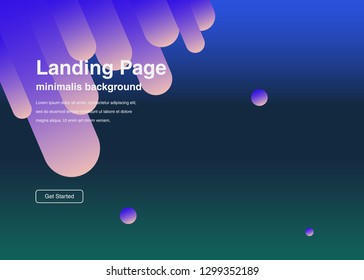 Minimal geometric background Dynamic shapes composition for landing page