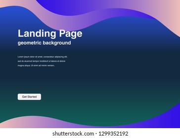 Minimal geometric background Dynamic shapes composition for landing page