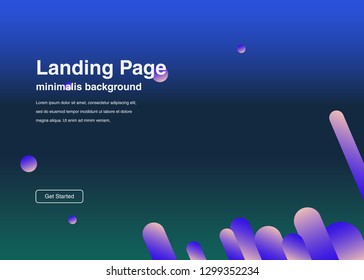 Minimal geometric background Dynamic shapes composition for landing page