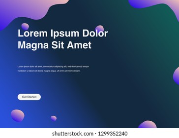 Minimal geometric background Dynamic shapes composition for landing page