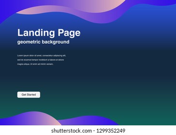 Minimal geometric background Dynamic shapes composition for landing page