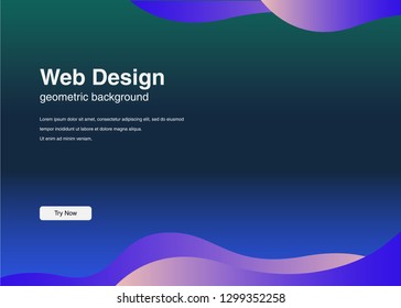 Minimal geometric background Dynamic shapes composition for landing page