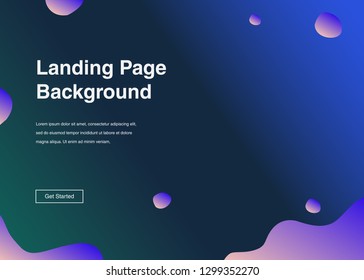 Minimal geometric background Dynamic shapes composition for landing page