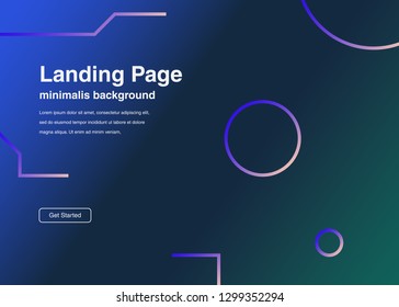 Minimal geometric background Dynamic shapes composition for landing page