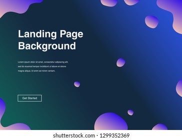 Minimal geometric background Dynamic shapes composition for landing page