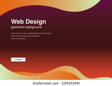 Minimal geometric background Dynamic shapes composition for landing page
