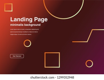 Minimal geometric background Dynamic shapes composition for landing page