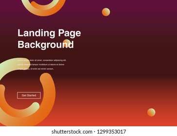 Minimal geometric background Dynamic shapes composition for landing page