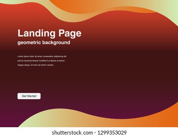 Minimal geometric background Dynamic shapes composition for landing page
