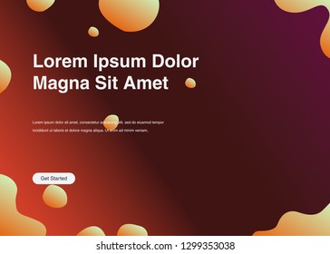 Minimal geometric background Dynamic shapes composition for landing page