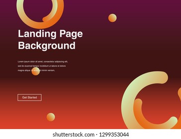 Minimal geometric background Dynamic shapes composition for landing page