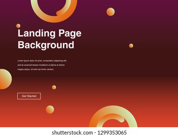 Minimal geometric background Dynamic shapes composition for landing page