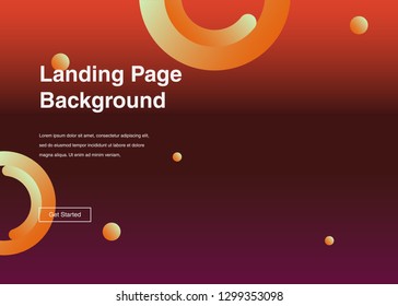 Minimal geometric background Dynamic shapes composition for landing page