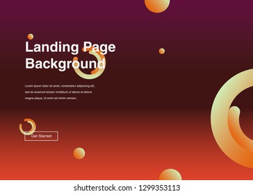 Minimal geometric background Dynamic shapes composition for landing page