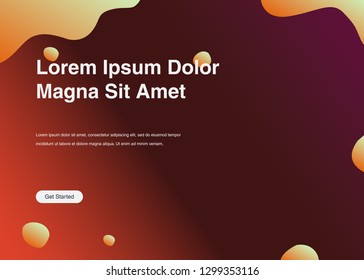 Minimal geometric background Dynamic shapes composition for landing page