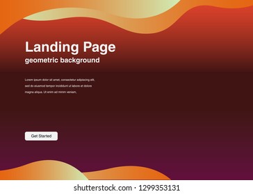 Minimal geometric background Dynamic shapes composition for landing page