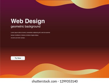 Minimal geometric background Dynamic shapes composition for landing page