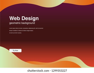 Minimal geometric background Dynamic shapes composition for landing page