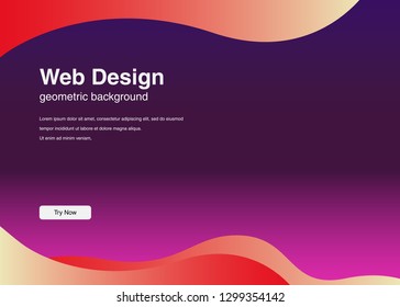 Minimal geometric background Dynamic shapes composition for landing page