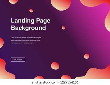 Minimal geometric background Dynamic shapes composition for landing page