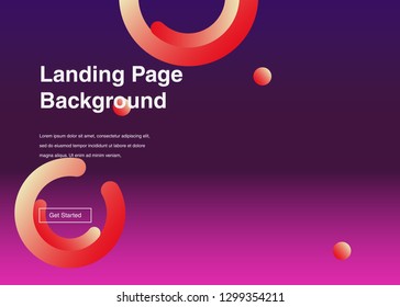 Minimal geometric background Dynamic shapes composition for landing page