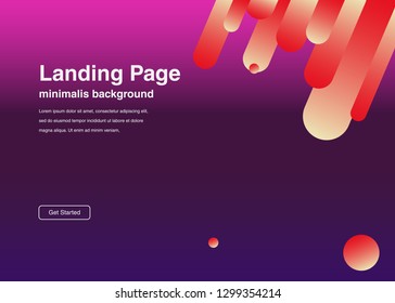 Minimal geometric background Dynamic shapes composition for landing page