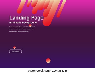 Minimal geometric background Dynamic shapes composition for landing page