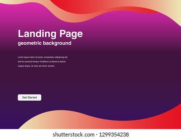Minimal geometric background Dynamic shapes composition for landing page