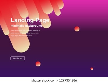 Minimal geometric background Dynamic shapes composition for landing page