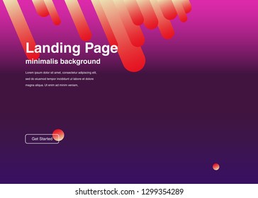 Minimal geometric background Dynamic shapes composition for landing page