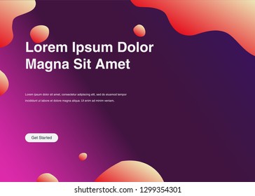 Minimal geometric background Dynamic shapes composition for landing page